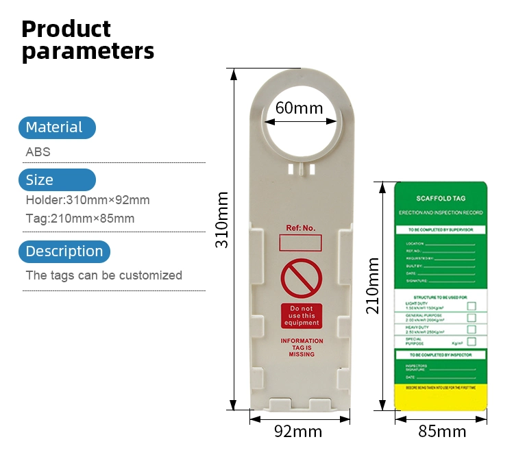 Multifunctional Scaffolding Tag for Safety Lockout