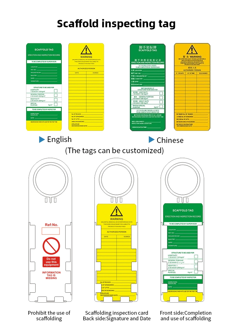 Multifunctional Scaffolding Tag for Safety Lockout